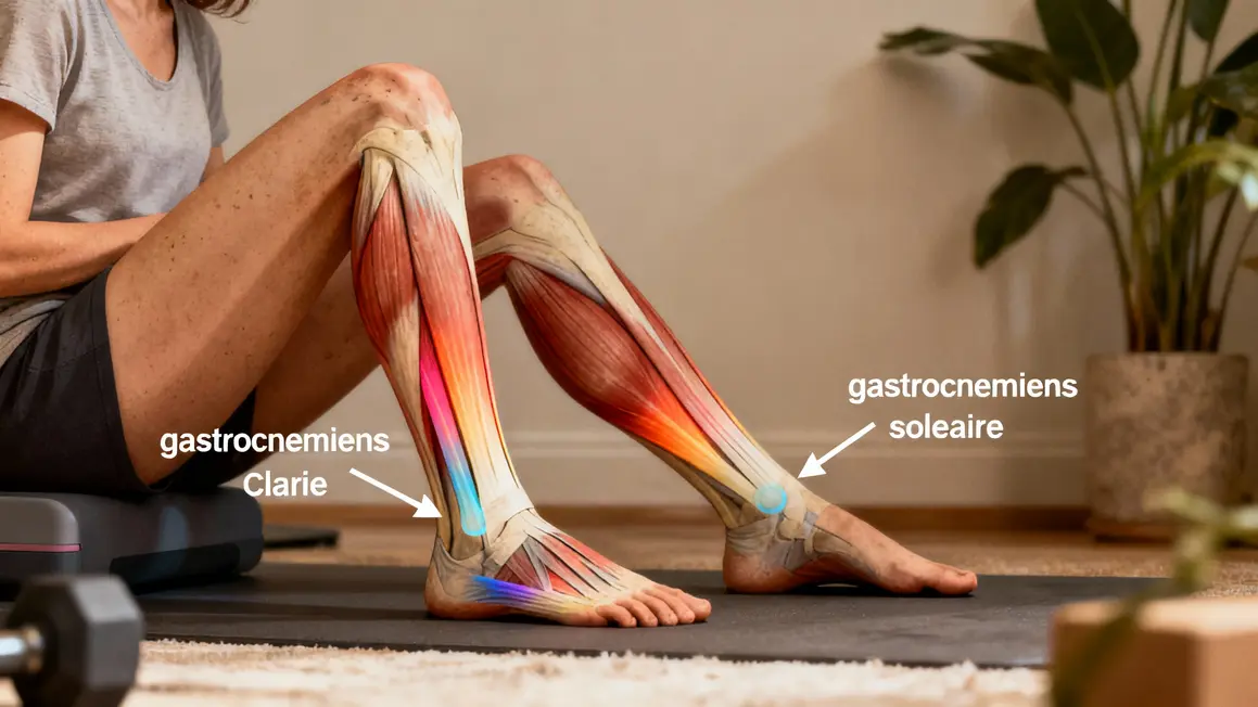 schéma muscles mollets gastrocnémiens soléaire