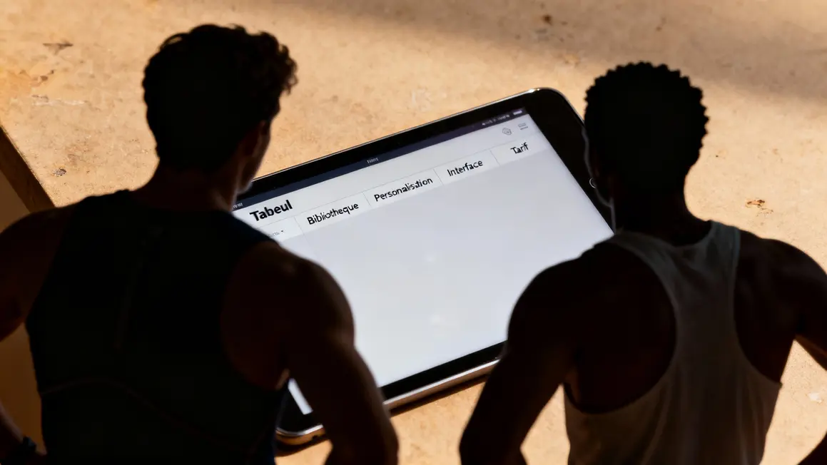 Tableau critères sélection application musculation sur écran