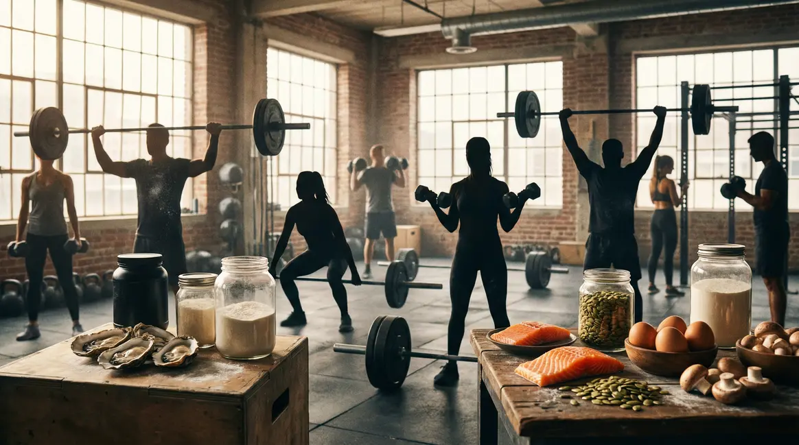 Salle musculation, boosters testosterone, zinc, vitamine D