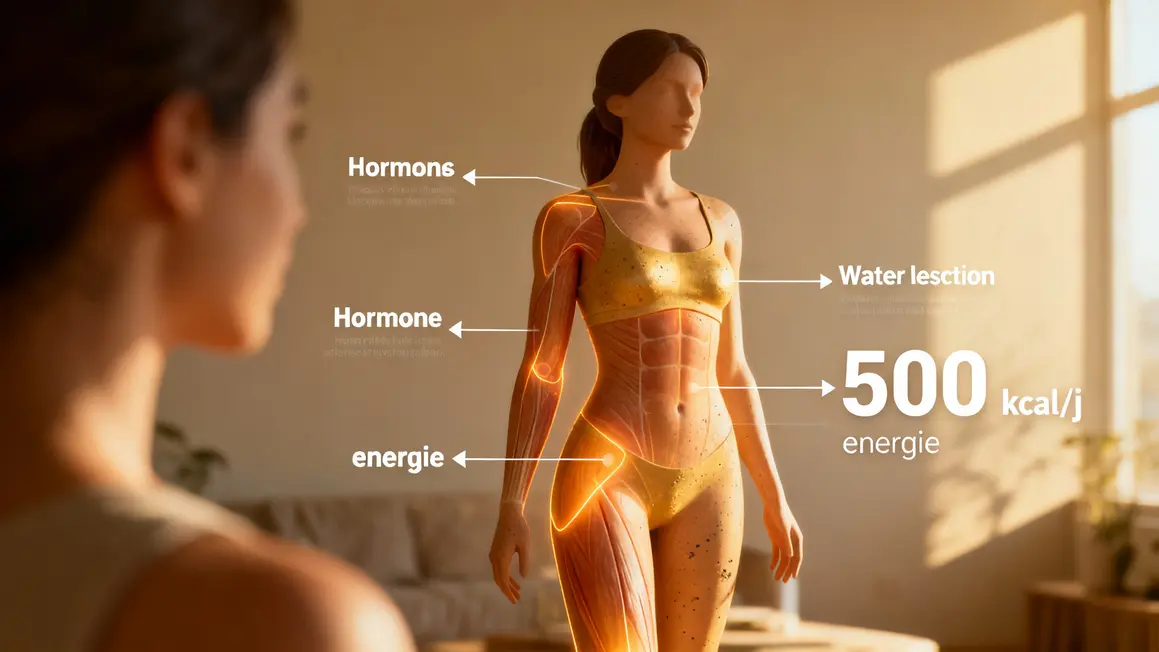 Schéma zones femme hormones muscles après grossesse
