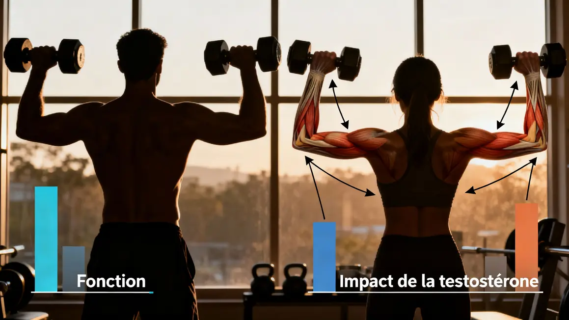 Fonctions testosterone effet musculaire visuel