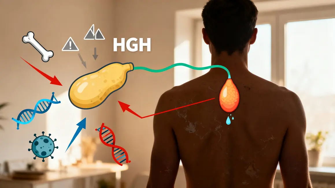Diagramme HGH croissance musculaire et osseuse