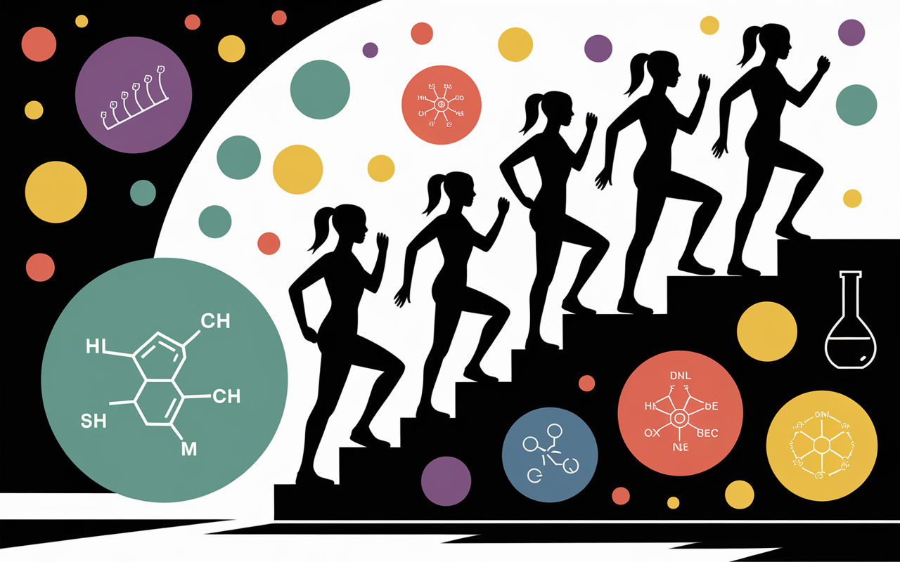 Sport escalier hormone du bonheur sport bulles