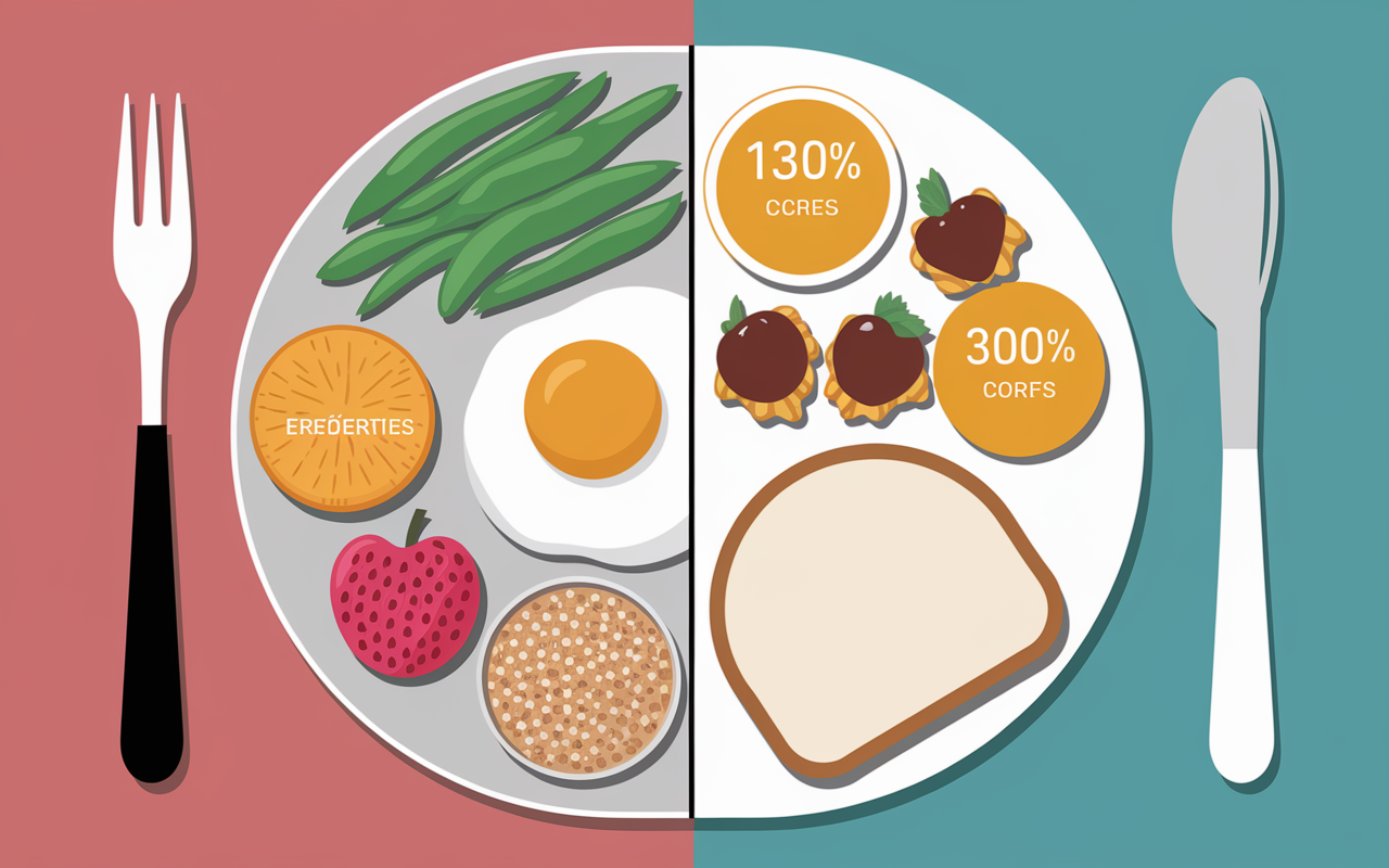 assiette aliments calories nutrition perdre du poids