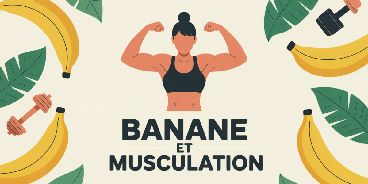 Illustration banane musculation silhouette sportive