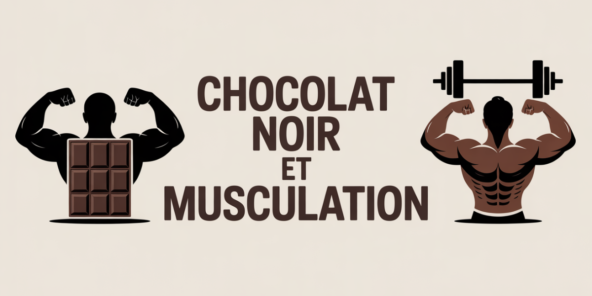chocolat noir musculation avec haltère et carré