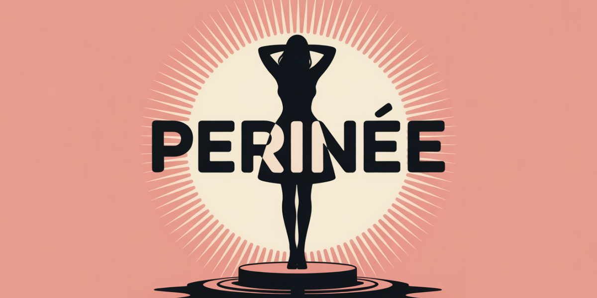 illustration stylisée silhouette féminine zone périnée