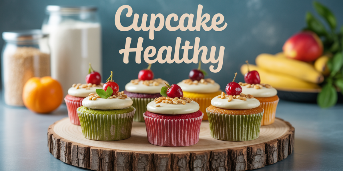 photo cupcakes healthy topping fruits rouges et éclats pistache