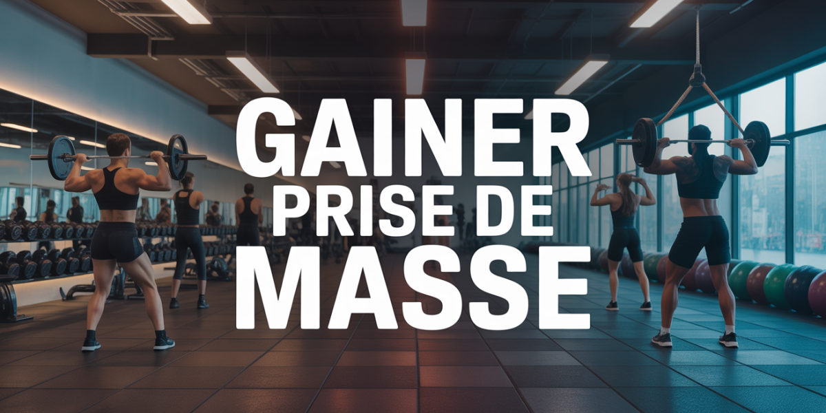 illustration gainer prise de masse en salle de musculation