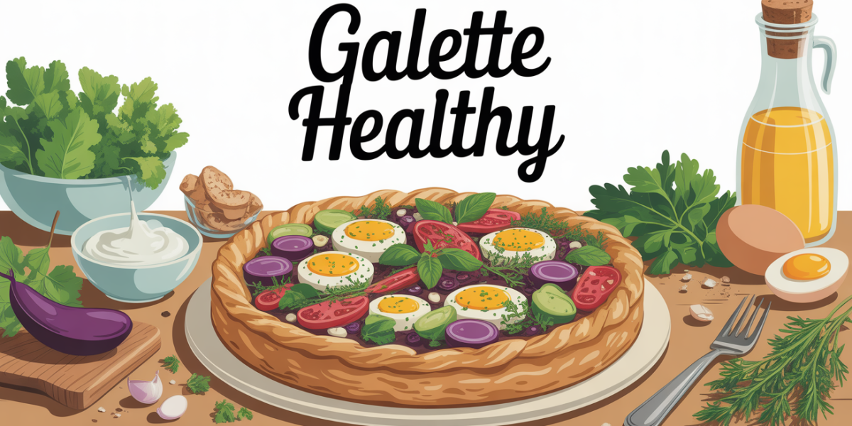 galette healthy rustique et ingredients sains sur table