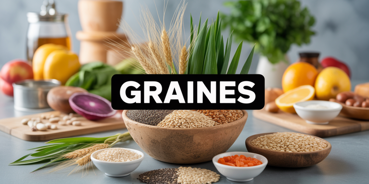 assortiment graines chia lin tournesol courge sésame bol