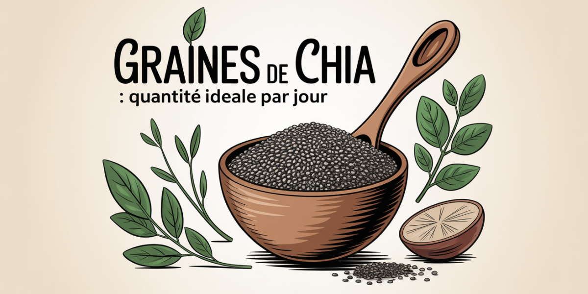 Bol de graines de chia quantite quotidienne recommandee