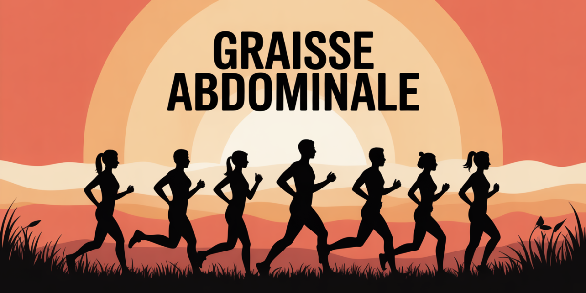 personnes marchant horizon graisse abdominale sante