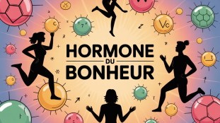 Illustration hormone du bonheur sport colorée positive