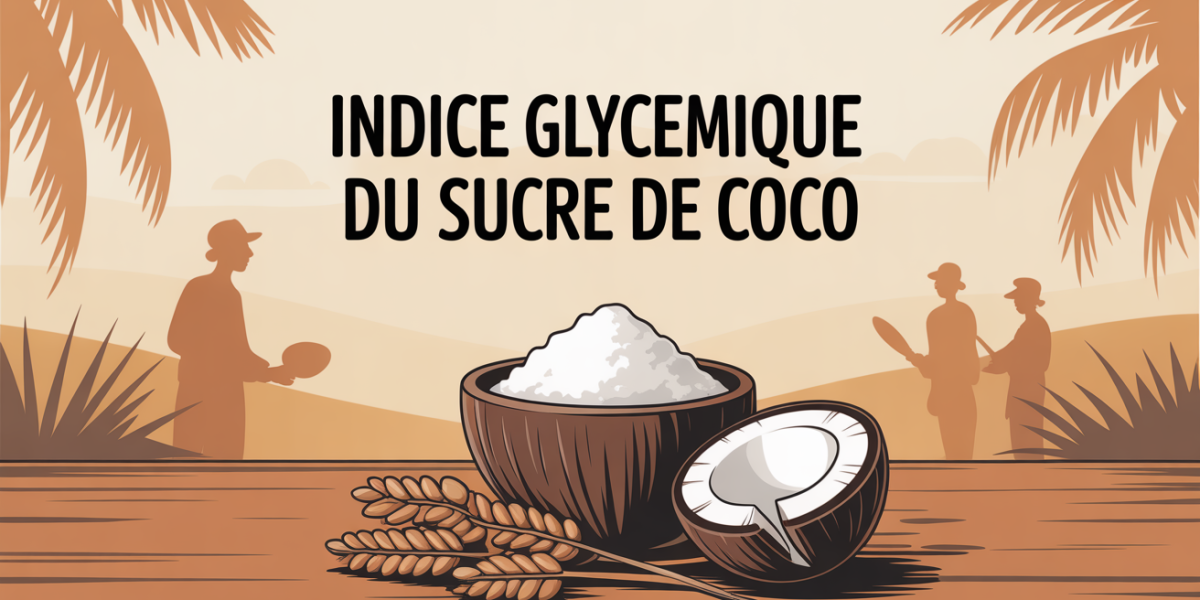 Sucre de coco naturel avec cocotier et indice glycémique