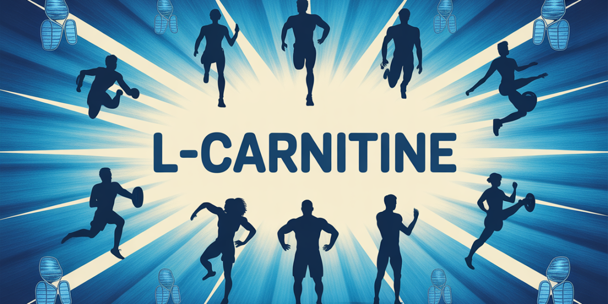 Illustration L-carnitine energie mitochondries silhouettes sportives