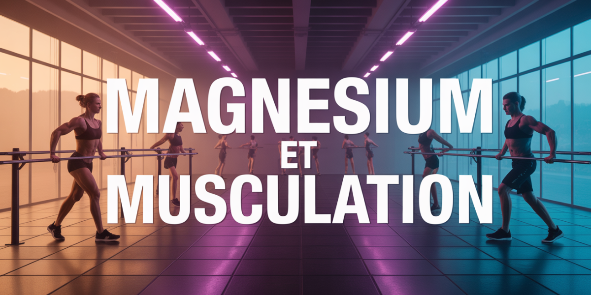 illustration dynamique magnesium et musculation salle de sport
