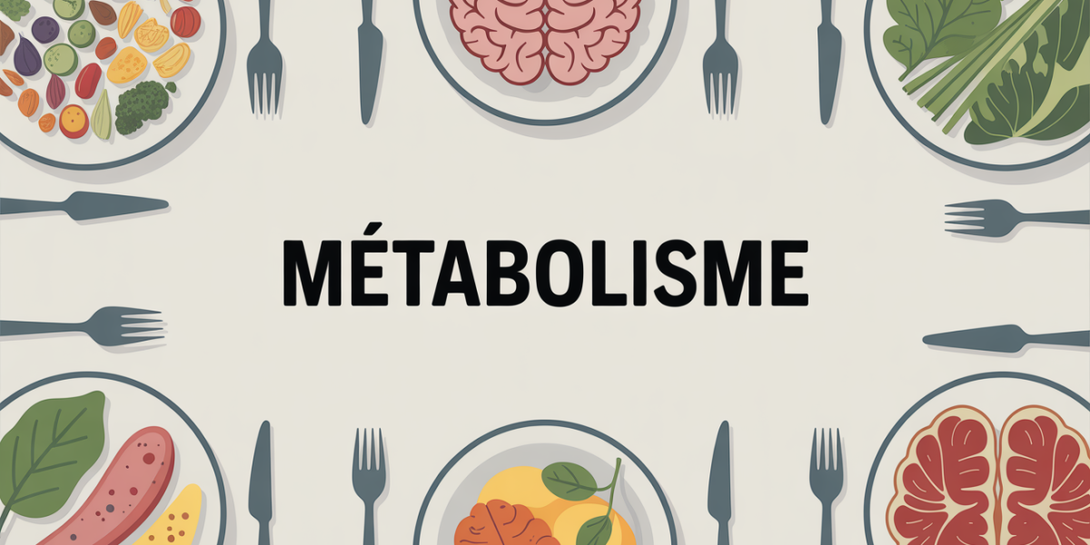 assiette saine aliments métabolisme énergie vue dessus