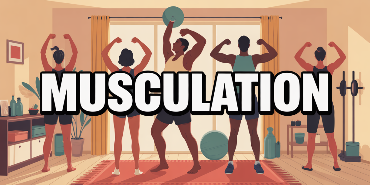 Silhouette de personnes faisant de la musculation à domicile