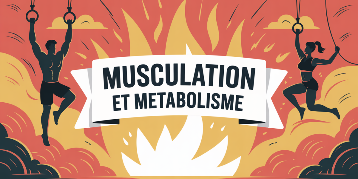 Illustration silhouettes hommes femmes musculation energie
