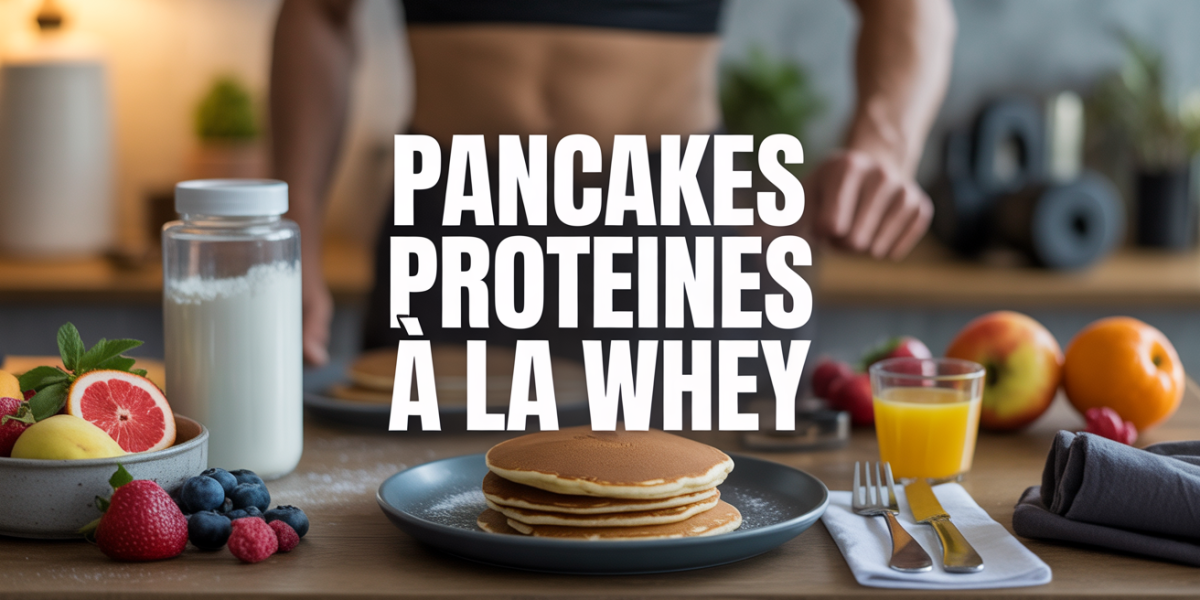 table petit dejeuner sportif pancakes proteines whey