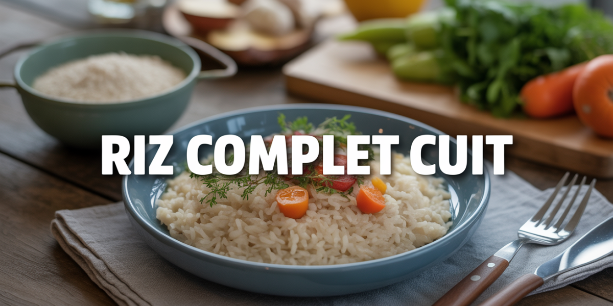 riz complet cuit avec légumes tableau healthy