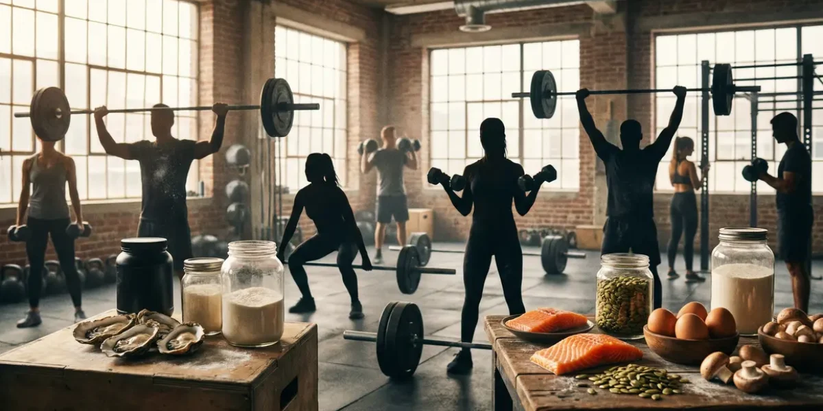 Salle musculation, boosters testosterone, zinc, vitamine D
