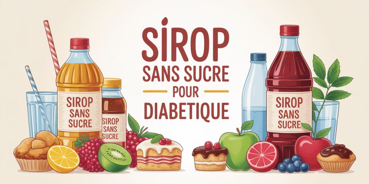 gros plan bouteille sirop sans sucre pour diabétique