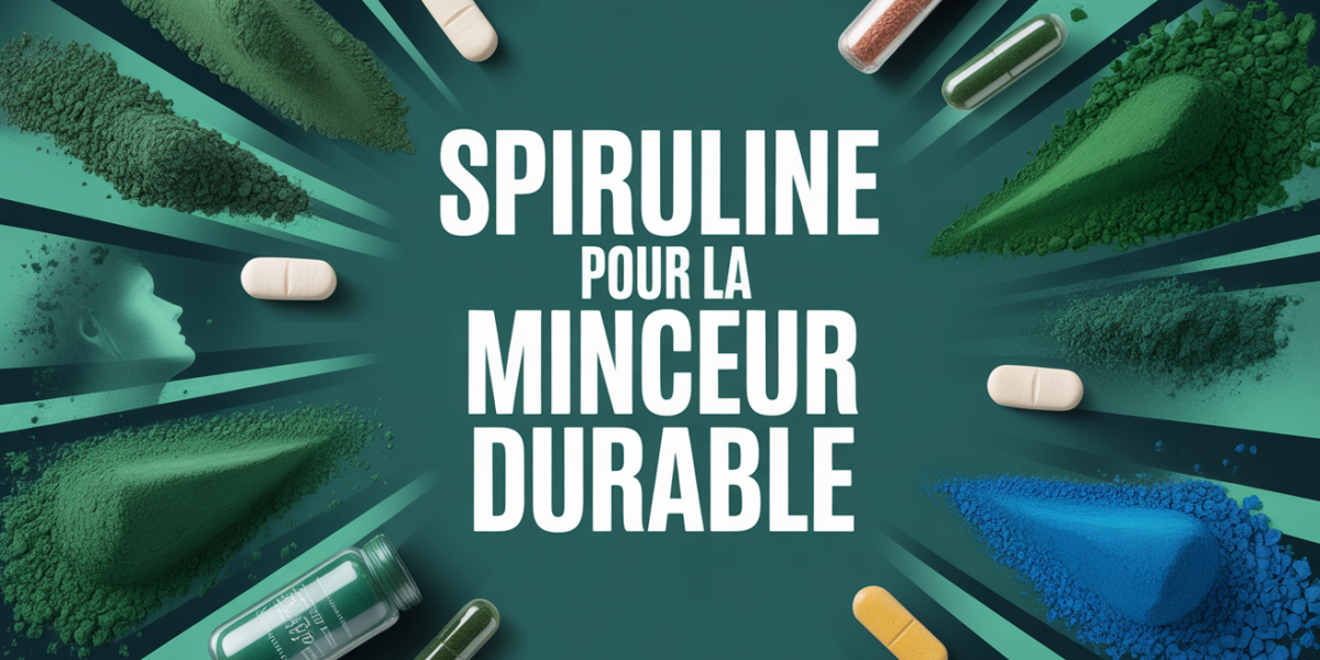 Spiruline poudre comprimés paillettes silhouettes perte de poids