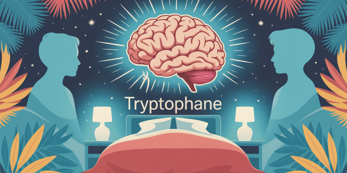 illustration tryptophane cerveau humeur sommeil ambiance repos
